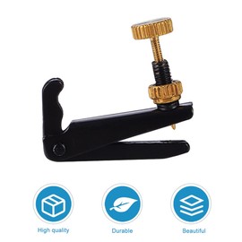 Abaodam Violin Fine Tuners for 4/4-3/4 Violin - 12pcs Metal Violin Micro Tuner Stainless Steel Violin Adjusters Violin Replacement Parts - Black Metal String Adjuster Violin Fine Tuner