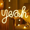 LED Neon Sign Yeah Shape Wall Decor Neon Night Light