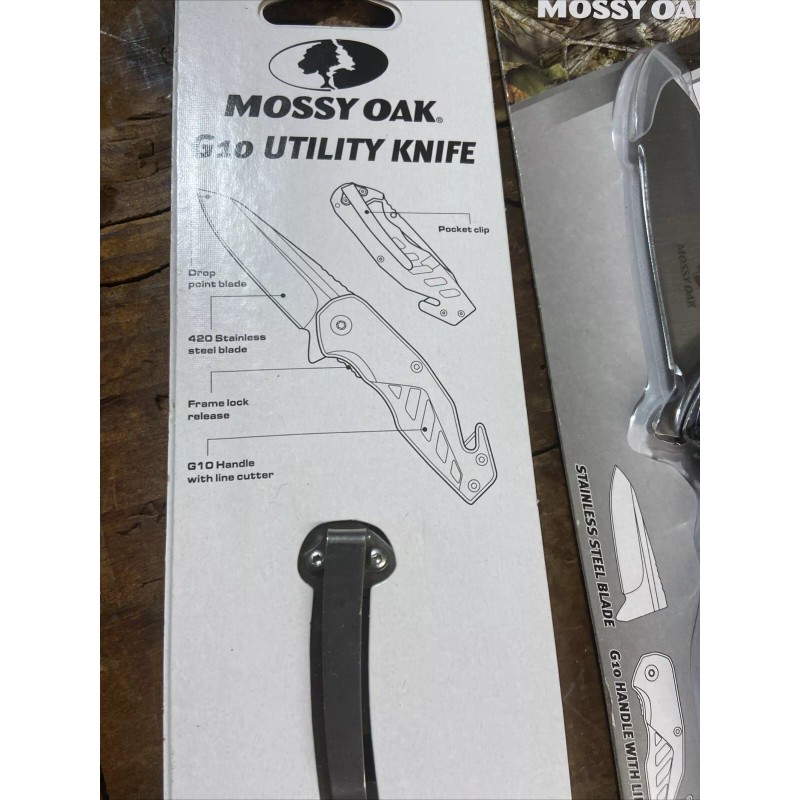 Four Mossy Oak G10 Utility Knives