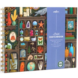 eeBoo Piece & Love: Artist Sketchbook, Alchemist Cabinet, 80 Pages, 9.5 x 7.5 cm, Bound Spiral Book, 50 kg Drawing Paper, Art by Vasilisa Romanenko