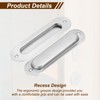 PATIKIL Recessed Finger Flush Pulls 5" 4 Pcs Pocket Door