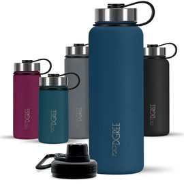 720°DGREE Stainless Steel Children's Drinking Bottle, 530 ml, Leak-Proof, for Carbonated Drinks, BPA-Free, Thermos Flask, Insulated Flask with Screw Cap for School, Sports, Bicycle + Free Sports Lid