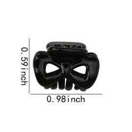 Bow Hair Clip Claw Black Claw Hair Jaw Clips Barrettes for Hair Bow Claw Clips for Women Bowknot Hair Barrettes Thin Hair Women Non Slip Hair Pins for Thick Fine Hair Bow Hair Accessories 24 pcs