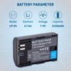 2-Pack LP-E6 LP-E6N Batteries with Dual Charger for Canon EOS