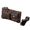 Leather Waist Pack Riñonera de piel estilo clásico, para hombres