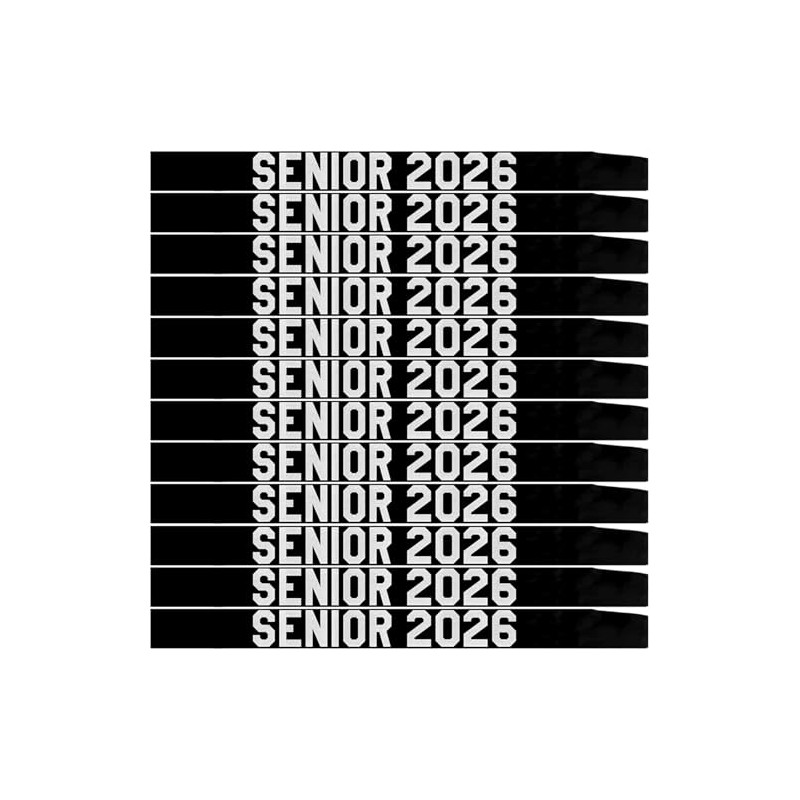 12PCS Senior Sash 2027 Glitter Letter Class of 2027 Graduation