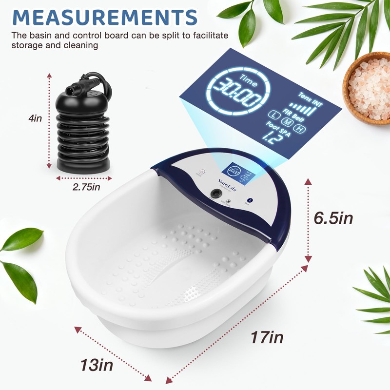 VnioLife Ionic Foot Bath Detox Machine, Portable Ion Detox Foot