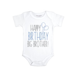 Happy Birthday Big Brother! Baby Bodysuit| Sibling of the Birthday boy outfit (3-6 Months)