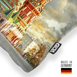 VOID St. Basils Kathedrale Moscow Kissenbezug Kissenhülle Polyester Weihnachten Deko Winter Outdoor Dekoration, Kissen Größe:50 x 50 cm