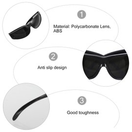 OSALADI Welding Glasses 6pcs Welding Goggles Welding Eye Protection Glasses Tinted Safety Glasses Eyewear for Laboratory Construction Gardening Industrial Craft Dark Welding Goggles