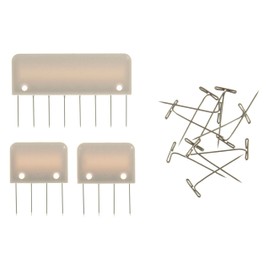 Milward Knit Blocker & T-Pin Set for Crochet Lace Knitting Needlework, 15 Large 8 Pin Blockers, 10 Small 4 Pin Blockers, 100 T-Pin (37mm), White