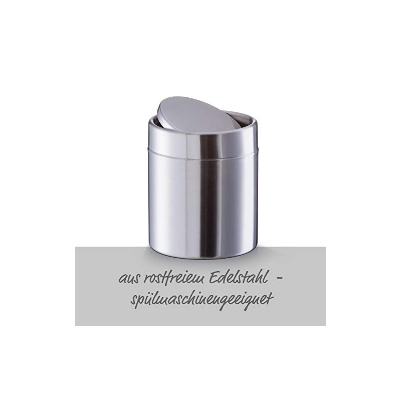 Zeller 18408 Table Waste Bin 201 Stainless Steel ø 11.5
