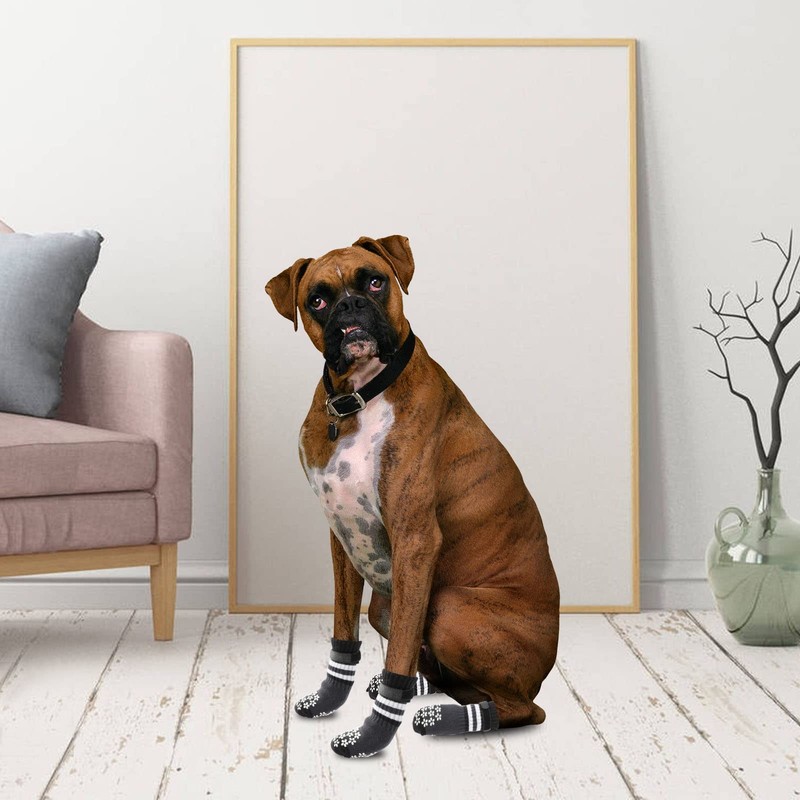 Rypet Double Side Anti-Slip Dog Socks 3 Pairs Dog Grip