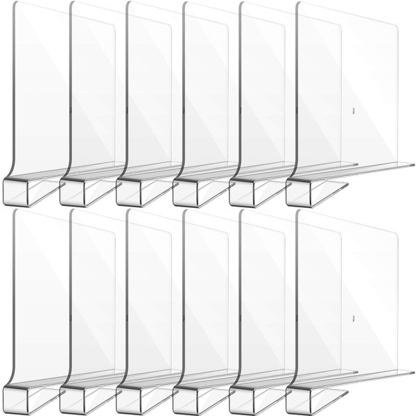 Clear Acrylic Shelf Dividers for Closet Organization Transparent Closet Shelf
