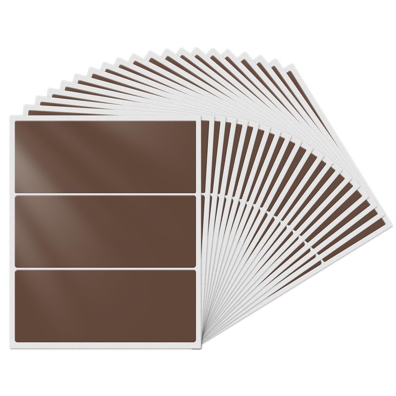 YIKIADA Brown Rectangular Sticky Sticker 4 x 2 Inch Colour