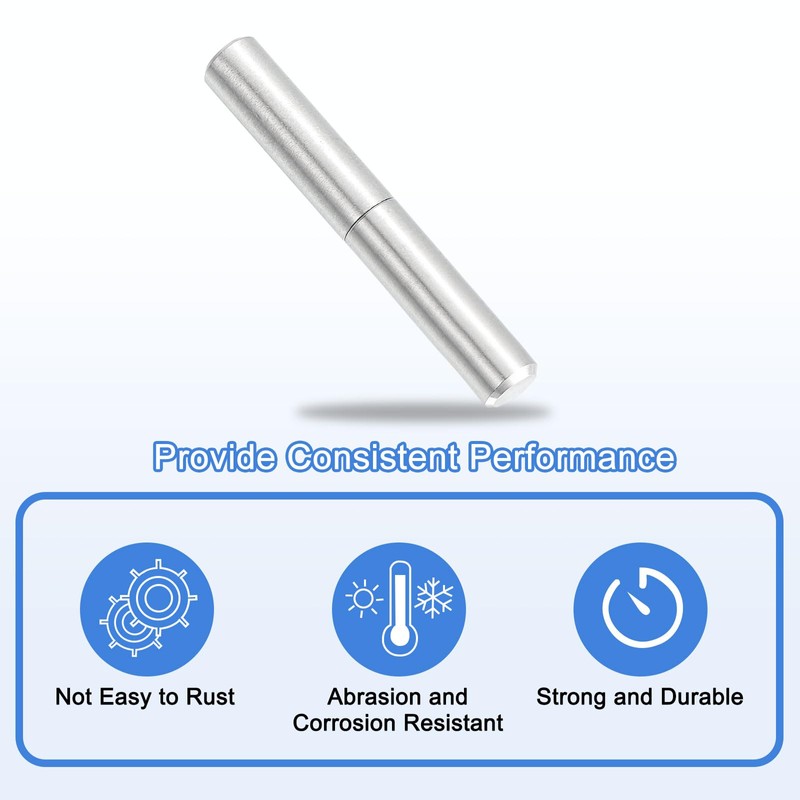 uxcell 4Pcs 1-9/16" x 1/4" (LxD) Stainless Steel Weldable Detachable