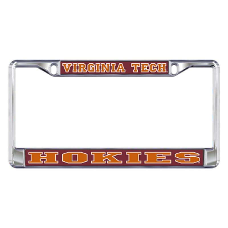 Virginia Tech Plate_Frame (DOMED VT METAL PLATE FRAME (34154))