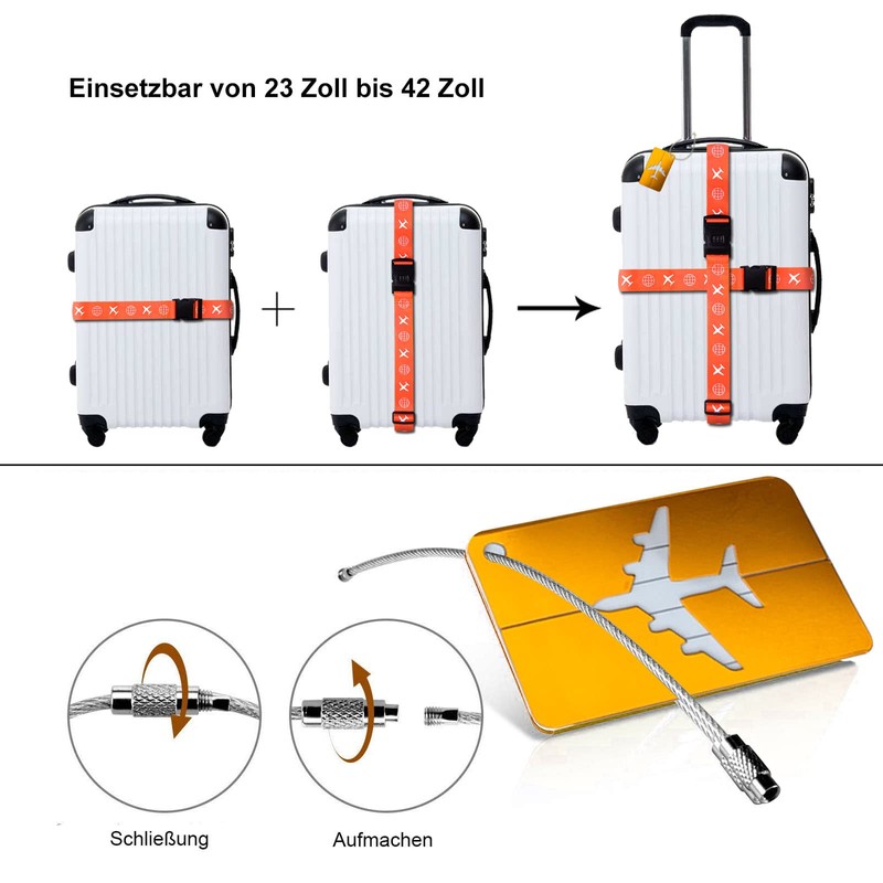 Eurtes Luggage Strap Password Luggage Strap Luggage Strap Adjustable Suitcase