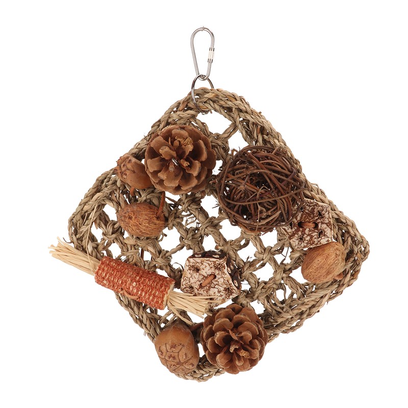 Bird Climbing Net Rattan Ball Pine Cone Corn Cob Nuts