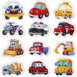 Chinco 120 Pcs Boys Potty Training Targets Boys Potty Targets Aids Flushable Pee Training Chart for Toddlers Use(Cute Cars Style)