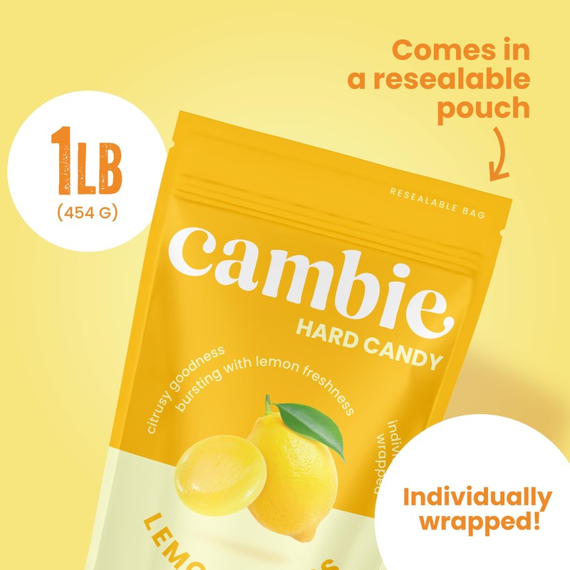 Cambie Lemon Drops Hard Candy - 1 Pound of Classic