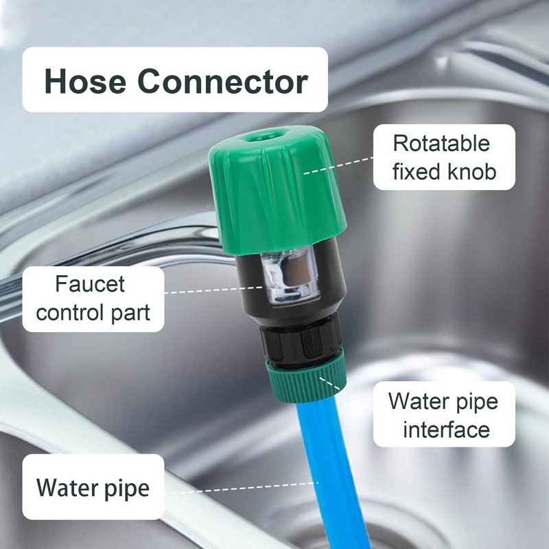 iwiio Kitchen Tap Hose Connector, Garden Hose Pipe Connector, Tap