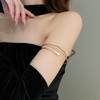 Oykrueats Oberarmreif Gold,Minimalistische Armreifen,Oberarm ArmbänderVerstellbar,Spule Oberes Armband,Offenes Armband,Armreif Stapelbarer Schmuck,für