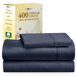 California Design Den 100% Cotton Sheets, Twin Sheets Set 3 Pc, 400 Thread Count