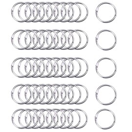 Book Ring Metal Rings 50 Pieces 50 mm Loose Leaf Book Binder Rings for Notebook Diary Photo Album DIY Planner