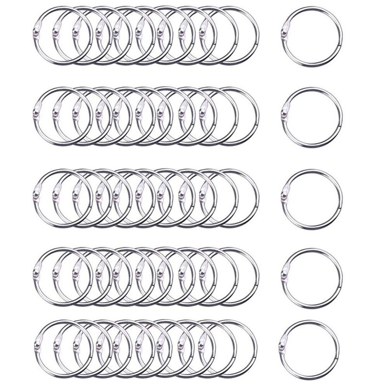 Book Ring Metal Rings 50 Pieces 50 mm Loose Leaf