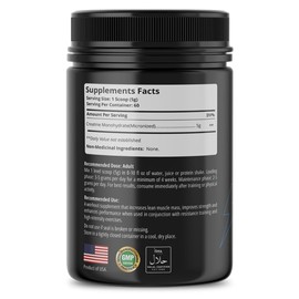 Orgen Nutraceuticals Orgen Nutraceuticals Creatine Monohydrate Powder Supplement, Creatine Powder - Unflavored & Gluten Free, Micronized Creatine for Women & Men, 5g (5000mg) per Servings, 60 Servings