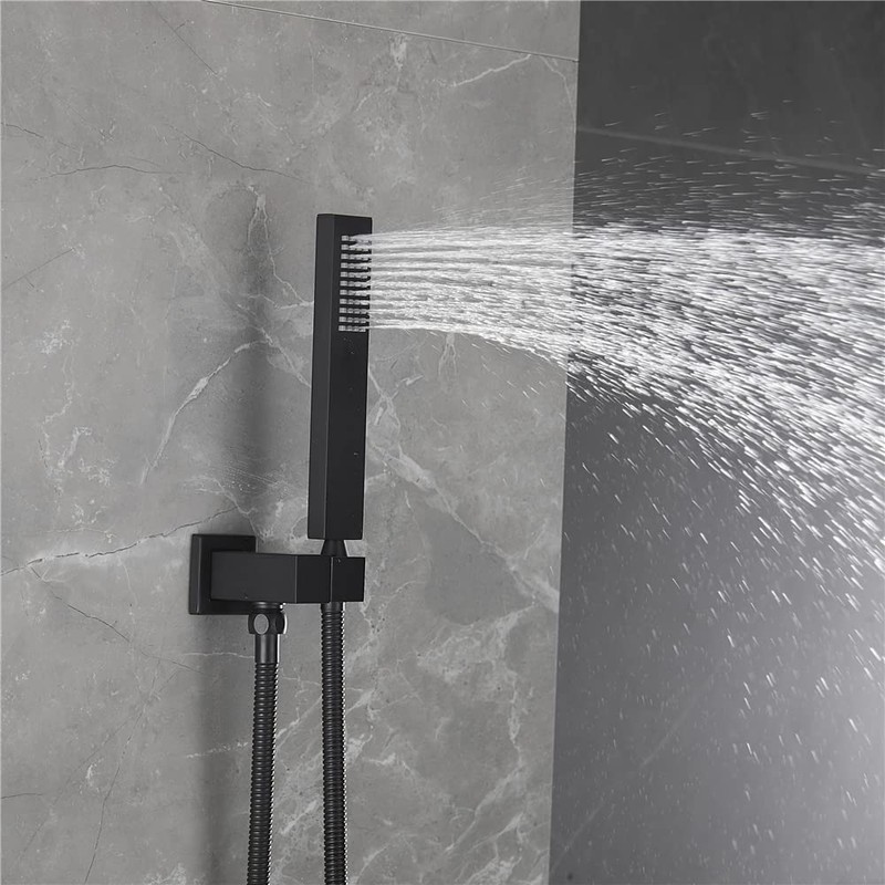 Weirun Square Brass Handheld Shower Head High Pressure Single Function