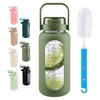 WINSA Water bottle 64oz Glass Water Bottle with Straw and