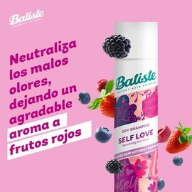 Batiste Shampoo en Seco Self Love con Frutos Rojos 200 ml. Refresca el Pelo Sin Usar Agua, Absorbe el Exceso de Grasa, Brinda Volumen y Textura, Neutraliza Olores. Ahorra Tiempo y Agua.
