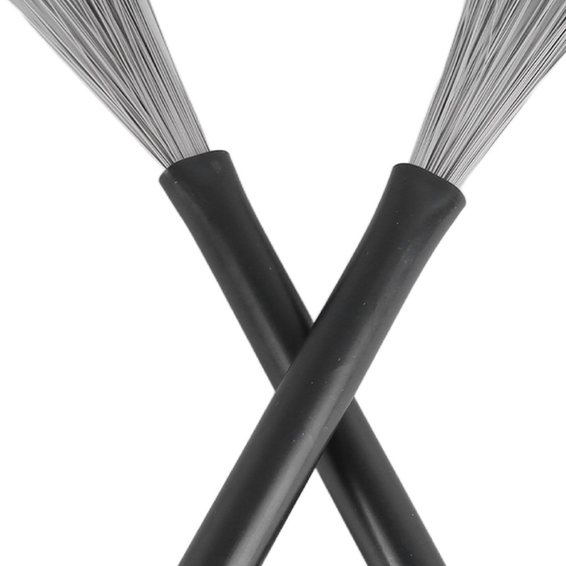 Telescopic Drum Sticks, Comfortable Grip 2PCS Lightweight Wire Drum Brush