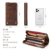 Contacts Men's Long Wallet, Round Zipper, Leather, Coin Purse, Made