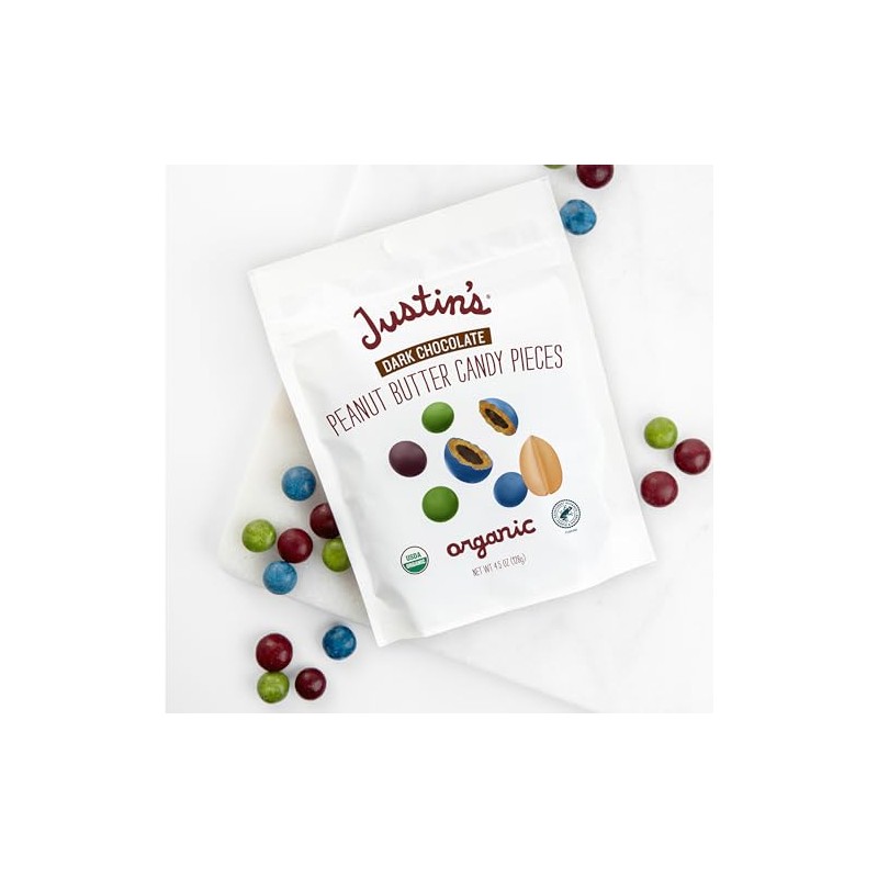 Justin's Dark Chocolate Peanut Butter Candy Pieces - 4.5oz bag