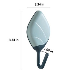 DueHoppee Decorative Leaf Wall Hooks, 12 Pack Cute Adhesive Hooks for Kitchen, Bathroom, Office, Damage-Free Organization for Hanging Lightweight Items(Blue)