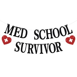 MED School Survivor Banner, Doctor Grad Bunting, Doctored It, MED School Graduation Party Decorations Supplies