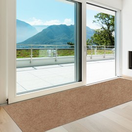 Heyroll Hallway Runner Rug, Backed Non-Slip Waterproof Runner Rugs, Custom Size Washable Outdoor Indoor Carpet Runner Rug for Floor, Entryway, Kitchen, Laundry, Balcony, Garage 2' x 6', Sand