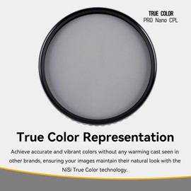 NiSi 46mm True Color CPL Filter - Circular Polarizer Lens Filter with Multi-Nano & Ultra-Low Reflection Coating