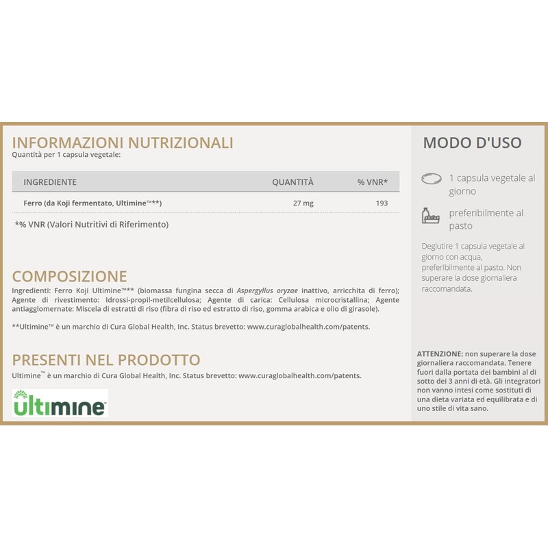 Solgar FERRO KOJI, 30 capsule vegetali – Ferro Ultimine™ da