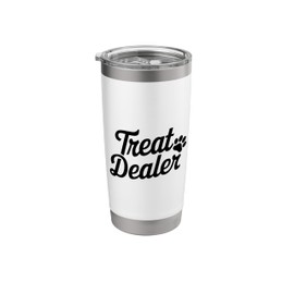 Treat Dealer Funny Dog Lover Pet Owner Treat Dealer Pawprint Stainless Steel Insulated Tumbler