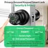Evanshow Fingerprint Door Lock with Electronic Touchscreen Keypad | Biometric