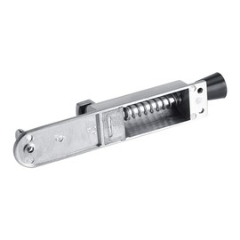 Akozon Premium Heavy Duty Zinc Alloy Door Stopper with Spring Loaded Plunger Throw - Silver Door Stop with Soft Rubber Foot for High Holding Power - Ideal for Any Angle Door Hold