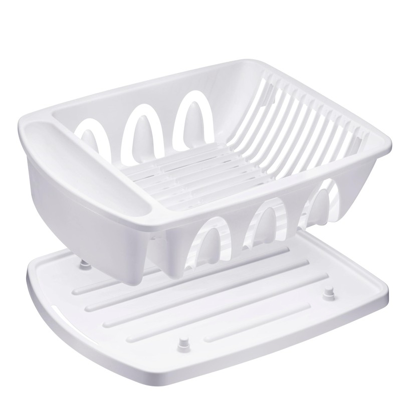 Tribello Sink Dish Drying Rack, Large Heavy Duty Hard Plastic