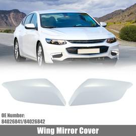 uxcell White 1 Pair Car Side Door Wing Mirror Cover Rear View Mirror Cap for Chevy Malibu 2016-2019 No.84026841/84026842