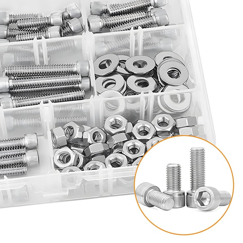 JNNJ Pack of 175 Car Cylinder Screws with Hexagon Socket,