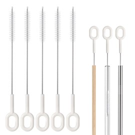 Pack of 5 Straw Cleaning Brush, 20 cm / 5 cm Straw Cleaning Brush Nylon Wire Bristles Bottle Brush Thin for Test Tubes Cleaning Teapot Nozzle Drinking Straws