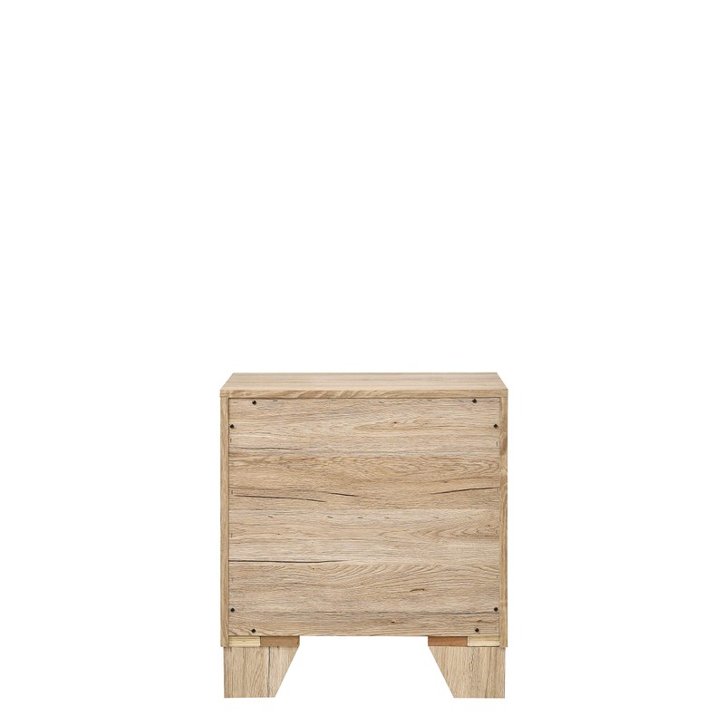 Acme Miquell 2-Drawer Wooden Nightstand in Natural